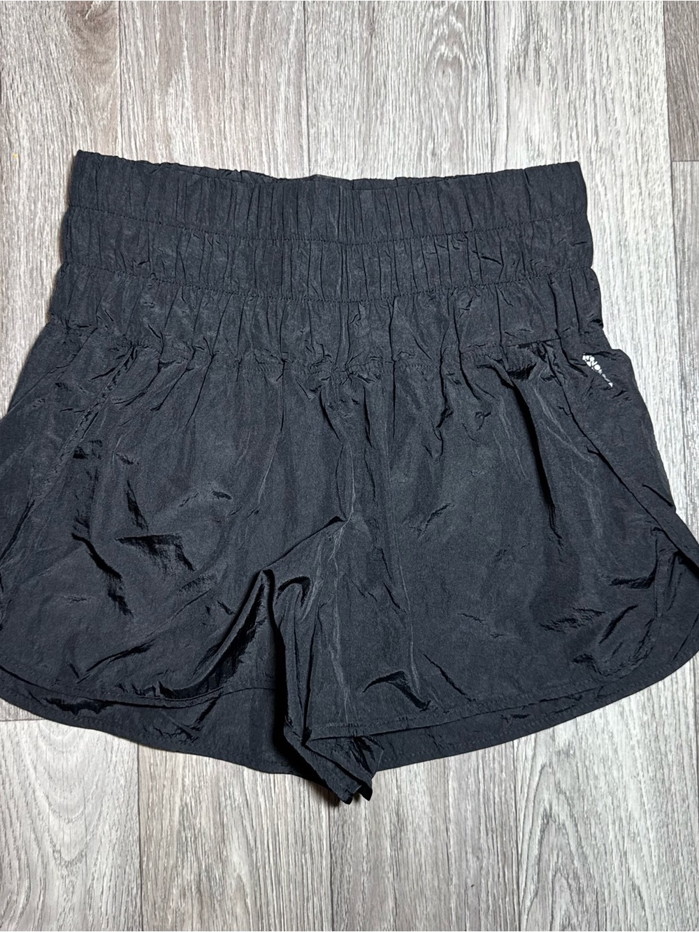 Free People FP Movement The Way Home Shorts Black High Waist Medium